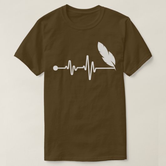 T-shirt Écrivain Heartbeat 1 (Design devant)