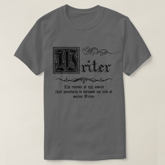 T-shirt Écrivain maître médiéval (Design devant)