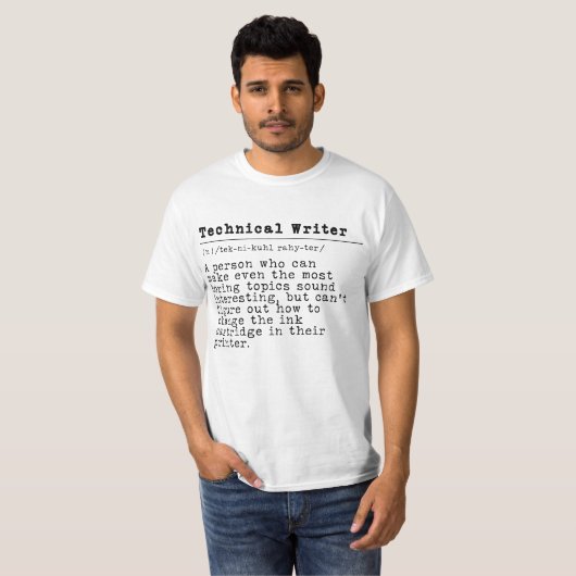 T-shirt Écrivain technique - "Assistant Word" (Devant entier)