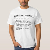 T-shirt Écrivain technique - "Assistant Word" (Devant)