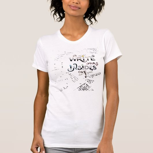 T-shirt Écrivez votre intérieur dehors! Motivation des écr (Devant)