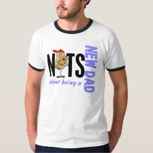 T-shirt Écrous au sujet d'être un nouveau papa 1 (bleu)