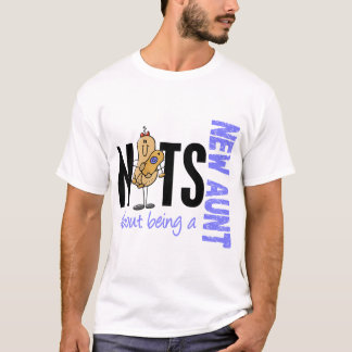 T-shirt Écrous au sujet d'être une nouvelle tante 1 bleu