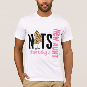 T-shirt Écrous au sujet d'être une nouvelle tante 1 rose