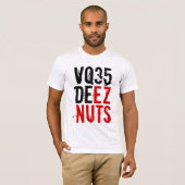 T-shirt ÉCROUS de VQ35 DEEZ (rouges/noir) avec le logo (Devant entier)