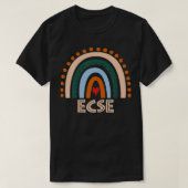 T-shirt ECSE enseignant Boho Rainbow Retour à l'équipe sco (Design devant)
