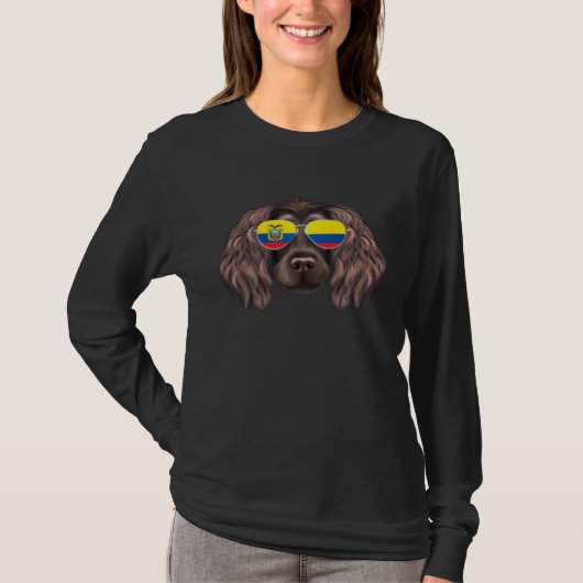 T-shirt Ecuadorian Flag Boykin Spaniel Dog Ecuador Pocket (Devant)
