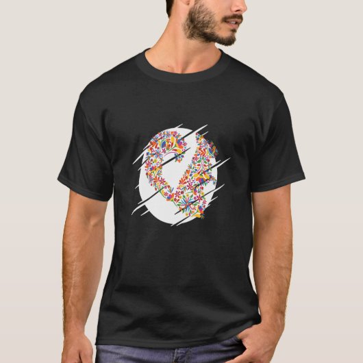 T-shirt Écureuil à fleurs botaniques (Devant)