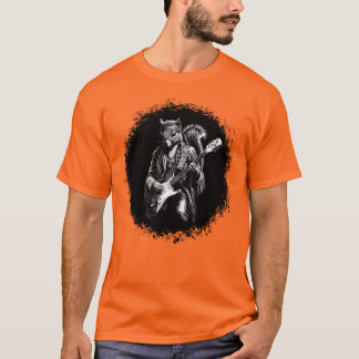 T-shirt Écureuil à guitare psychédélique - Rock vintage dr