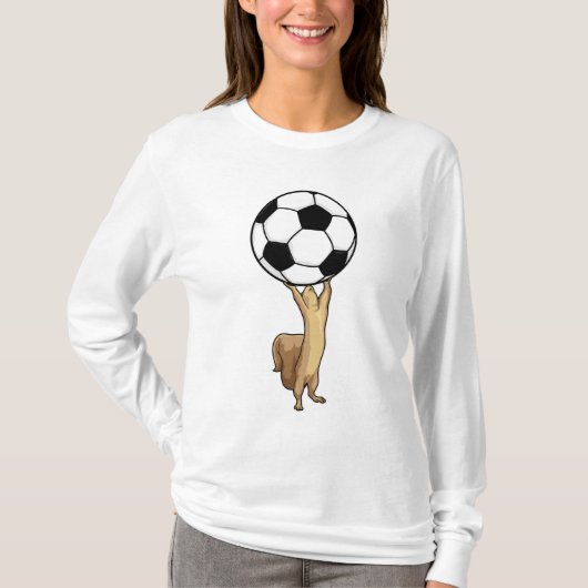 T-shirt Écureuil avec balle de football (Devant)