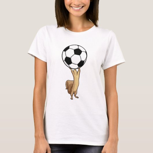 T-shirt Écureuil avec balle de football (Devant)