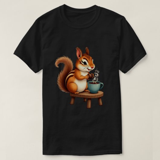 T-shirt Écureuil Café (Design devant)