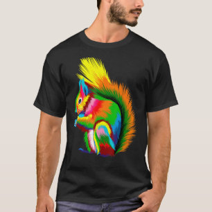 T-shirt Écureuil Coloré Pour Chipmunk Femmes Hommes 1