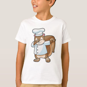 T-shirt Écureuil comme cuire avec tablier de Cuisine