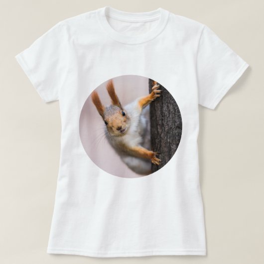 T-shirt Écureuil curieux (Design devant)