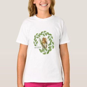 T-shirt Écureuil d'aquarelle mignonne