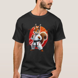 T-shirt Écureuil de karaté combattant d'arts martiaux Judo