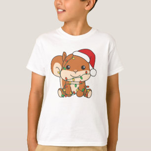 T-shirt Écureuil de Noël Animaux d'hiver Écureuil de vacan