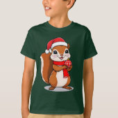 T-shirt Écureuil de Noël Mignon (Devant)