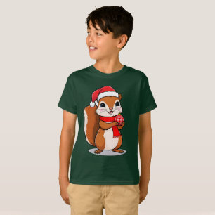 T-shirt Écureuil de Noël Mignon