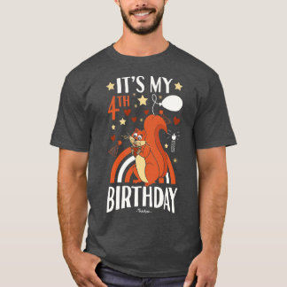 T-shirt Écureuil du 4e anniversaire