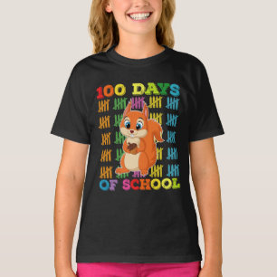 T-shirt Écureuil Enseignant 100 Jours D'école