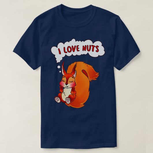 T-shirt Écureuil I Love Nuts (Design devant)