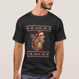 T-shirt Écureuil laide drôle Joyeux Noël Flocon de neige S