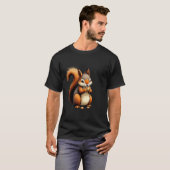 T-shirt écureuil mangeant des noisettes (Devant entier)