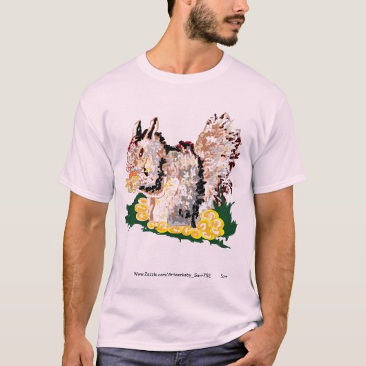 T-shirt écureuil manger des noix (Devant)