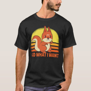 T-shirt écureuil montre le doigt moyen