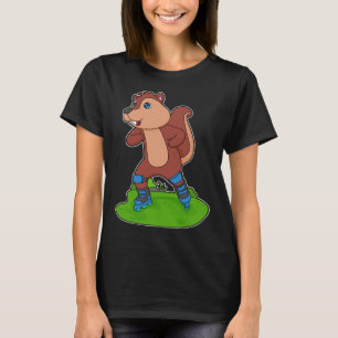 T-shirt Écureuil Patinage en ligne Patins à rouleaux