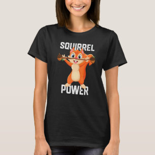 T-shirt Écureuil Power Forêt Animale Amour meilleur ami Sq