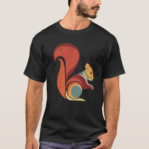 T-shirt Écureuil rétro Hommes Femmes Rongeur Animal