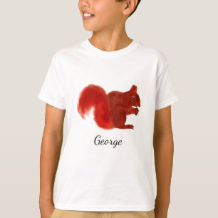 T-shirt Écureuil rouge mignon animal boisé