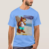 T-shirt Écureuil Sur La Plage (Devant)