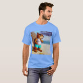 T-shirt Écureuil Sur La Plage (Devant entier)