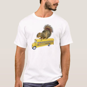 T-shirt Écureuil sur l'autobus scolaire