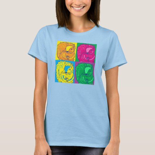 T-shirt Écureuils d'art pop (Devant)