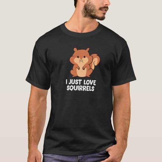 T-shirt Écureuils J'adore les écureuils (Devant)