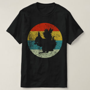T-shirt Écureuils rétro silhouette vintage les années 70