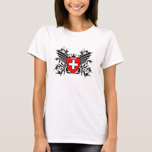 T-shirt Écussons suisses avec des ailes