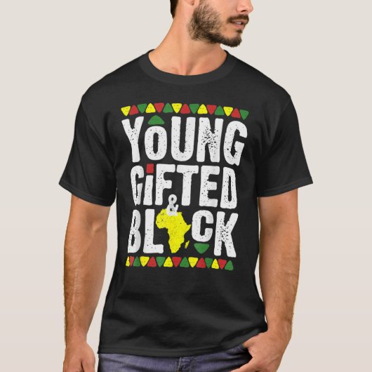 T-shirt ed Young Black Dashiki African Pride History Mois (Devant)
