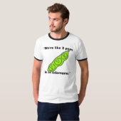 T-shirt edamame, "nous sommes comme 3 pois dans un (Devant entier)
