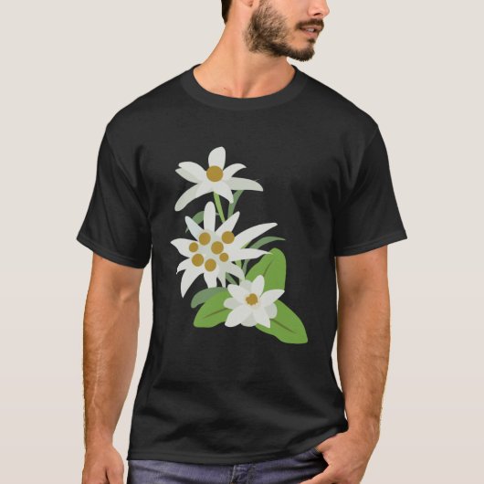 T-shirt Edelweiss Flower Mountain Flowers Switzerland Aust (Devant)