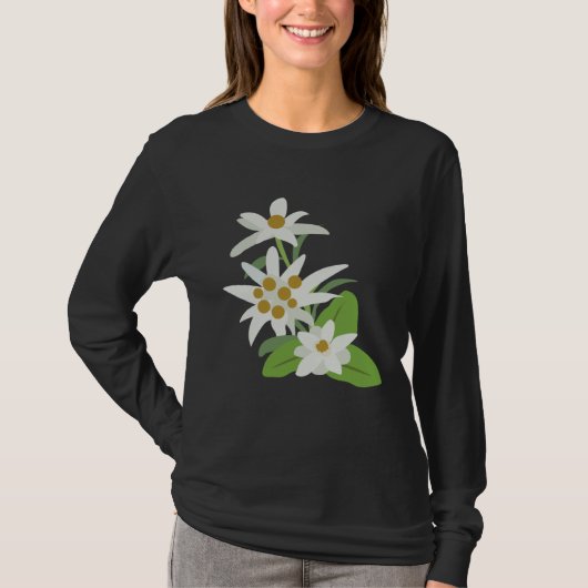 T-shirt Edelweiss Flower Mountain Flowers Switzerland Aust (Devant)