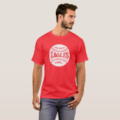 T-shirt Eden Prairie EAGLES Baseball - Bal en détresse (Devant entier)
