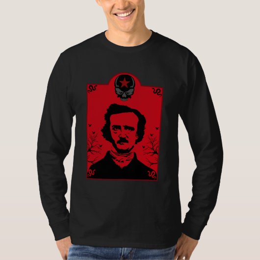 T-shirt Edgar Allan Poe Black Raven (Devant)