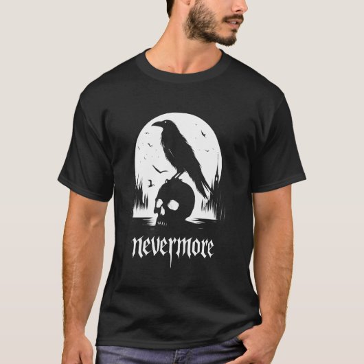 T-shirt Edgar Allan Poe Le Corbeau (Devant)