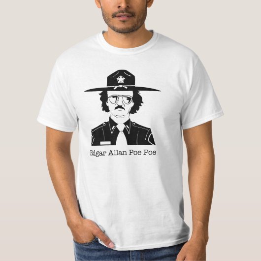 T-shirt Edgar Allan Poe Poe (noir sur le blanc) (Devant)